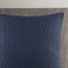 Olliix By INK+IVY Bree Knit Indigo 26" X 26" Euro Pillow Cover