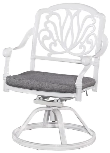 Homestyles® Capri White Swivel Chair With Cushion - Image 2