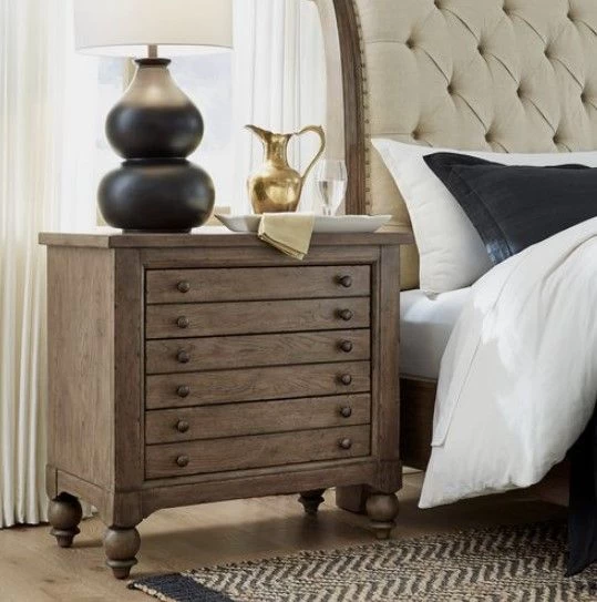 Liberty Americana Farmhouse Dusty Taupe Bedside Chest - Image 2
