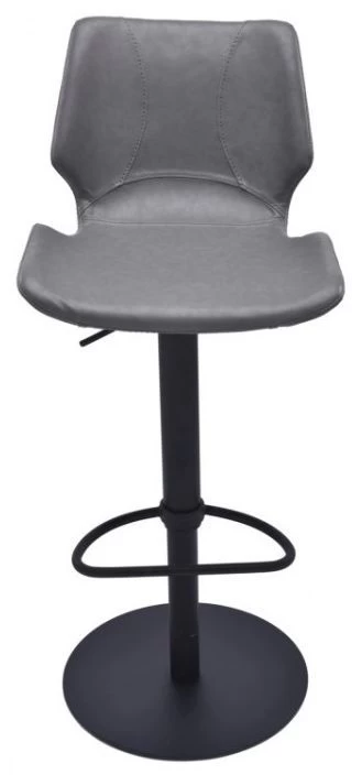 Armen Living Zuma Vintage Gray/Black Adjustable Bar Stool - Image 2