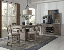 Magnussen Grey Counter Height Table Dining Set P08469272