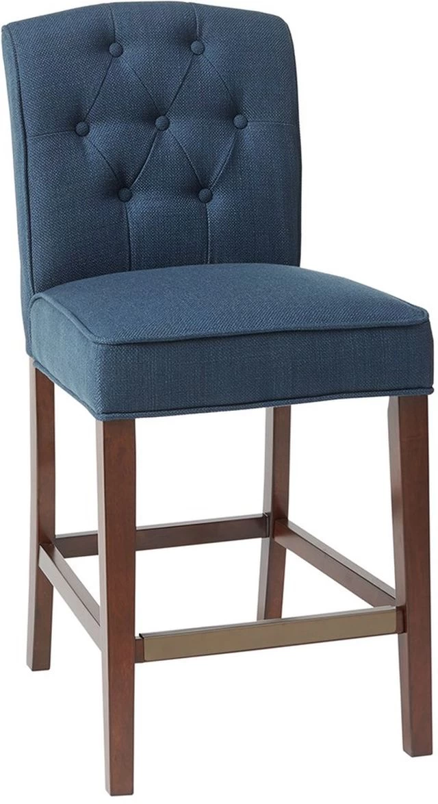 Olliix By Madison Park Navy Marian Tufted Counter Stool