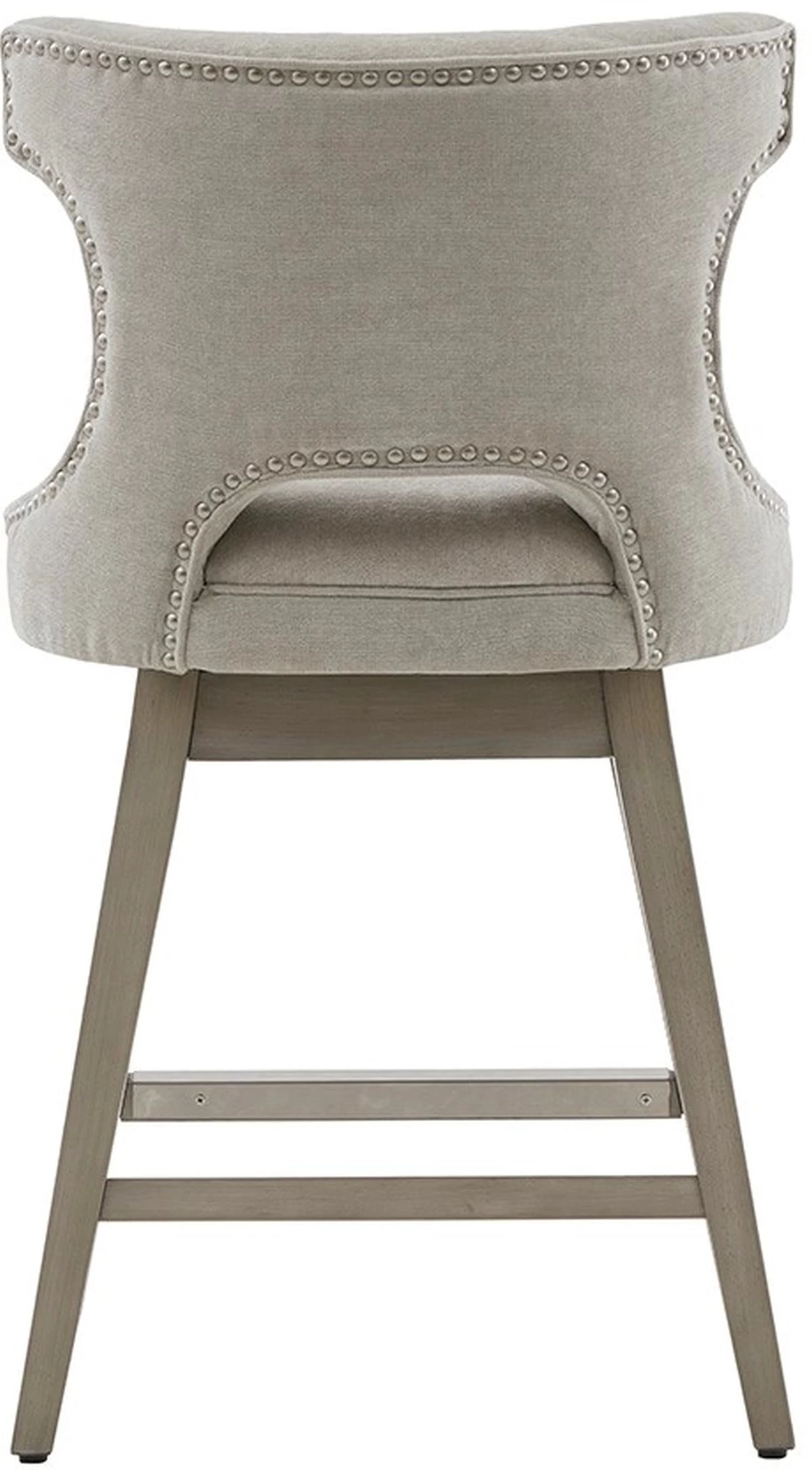 Olliix By Madison Park Light Grey Emmett Swivel Counter Stool - Image 5