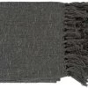 Surya Tilda Charcoal 50"x60" Throw Blanket