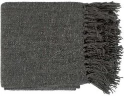 Surya Tilda Charcoal 50"x60" Throw Blanket