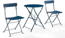 Crosley Furniture® Karlee 3-Piece Navy Indoor/Outdoor Metal Bistro Set