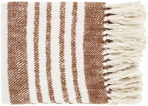 Surya Chamonix Burnt Orange 50"x60" Throw Blanket