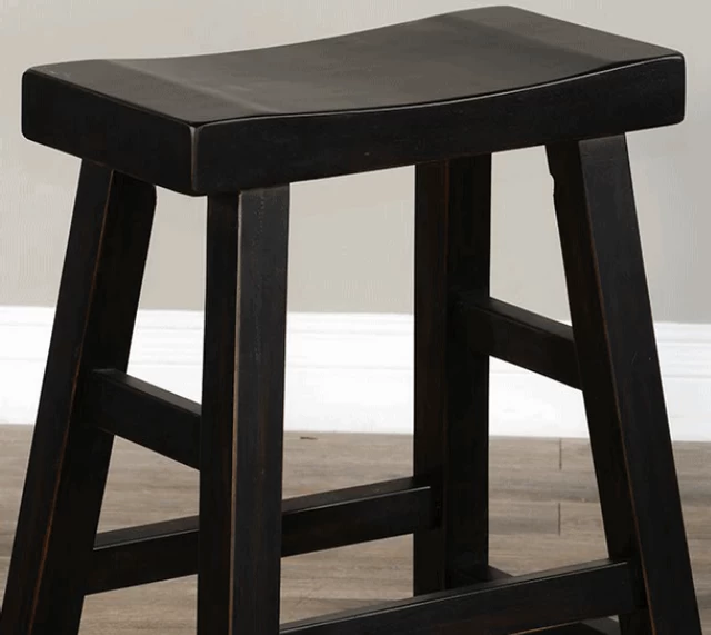 Sunny Designs™ Black Walnut Saddle Stool - Image 3