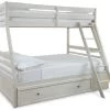 Signature Design By Ashley® Robbinsdale Antique White Twin/Full Bunk Bed With Storage