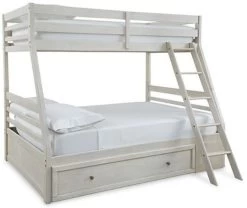 Signature Design By Ashley® Robbinsdale Antique White Twin/Full Bunk Bed With Storage