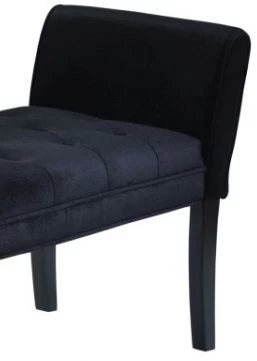 Armen Living Chatham Bench In Black Velvet - Image 3