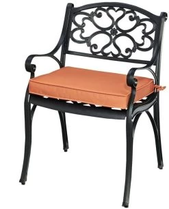 Homestyles® Sanibel 2-Piece Black Outdoor Chairs With Cushions
