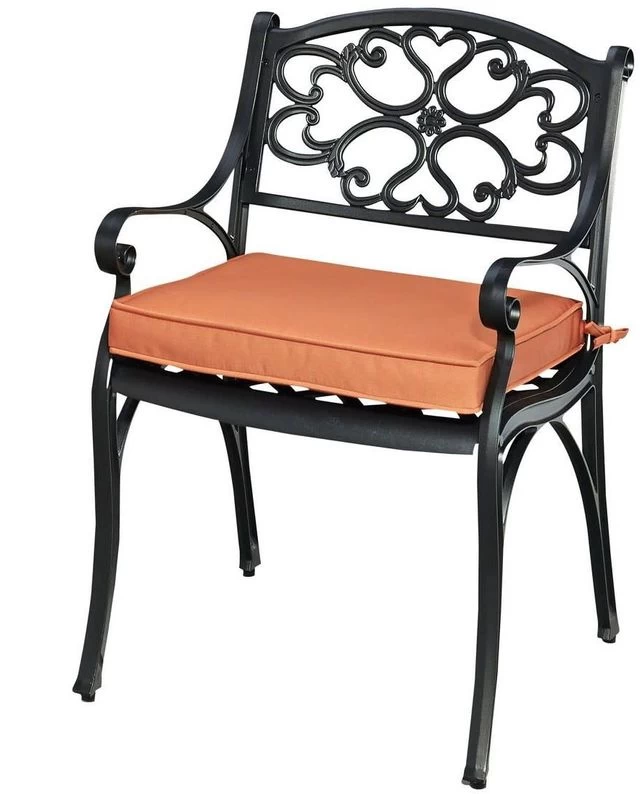 Homestyles® Sanibel 2-Piece Black Outdoor Chairs With Cushions