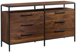 Sauder® Nova Loft® Dark Gray/Grand Walnut® Dresser