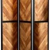 Coaster® Marlene Rustic Tobacco/Black Herringbone Pattern 3-Panel Screen