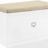 Crosley Furniture® Harper White/Tan Entryway Bench