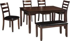 Signature Design By Ashley® Coviar 6-Piece Brown Dining Table Set