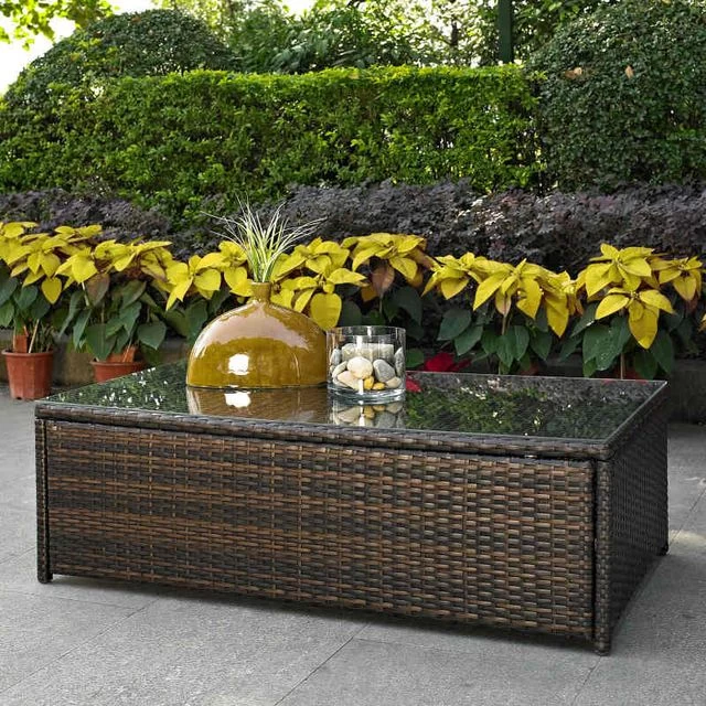 Crosley Furniture® Palm Harbor Brown Outdoor Wicker Coffee Table - Image 2