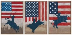 Crestview Collection Aint My First Rodeo 3-Piece Hand Finished Wall Art Set