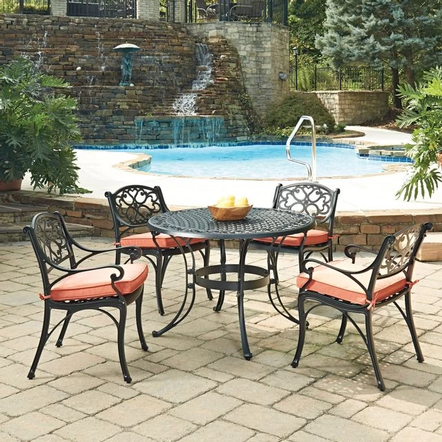 Homestyles® Sanibel 5-Piece Black Outdoor Dining Set - Image 2