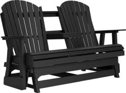 Signature Design By Ashley® Hyland Wave Black Outdoor Glider Loveseat