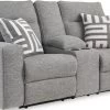 Signature Design By Ashley® Biscoe Pewter Power Reclining Loveseat