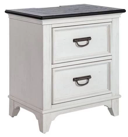 Liberty Allyson Park Wirebrushed White Nightstand