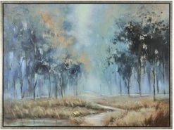 Crestview Collection Woodlands Blue/Brown/Gray Wall Art