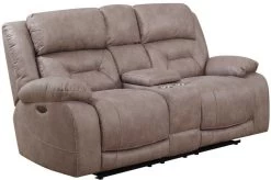Steve Silver Co. Aria Desert Sand Power Console Loveseat Recliner