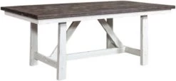 Liberty Farmhouse Two Tone White Trestle Table