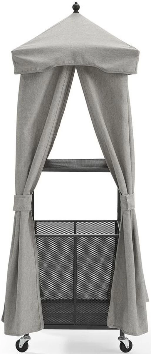 Crosley FurnitureĀ® Grady Matte Black/Gray Outdoor Towel Valet - Image 2
