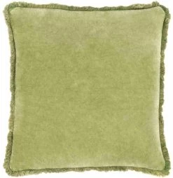 Surya Washed Cotton Velvet Lime 20"x20" Pillow Shell