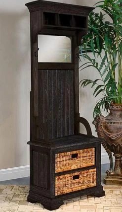 Sunny Designs™ European Dark Narrow Halltree With Baskets