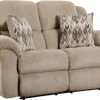 HomeStretch Light Brown Reclining Loveseat