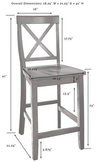 Crosley Furniture® X-Back 2-Piece Cherry Counter Stool Set - Image 4