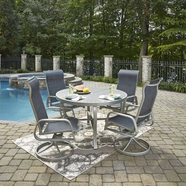 Homestyles® Captiva 5-Piece Gray Outdoor Dining Set - Image 4