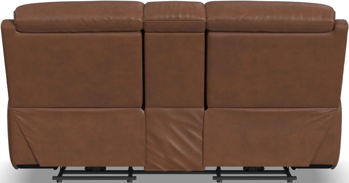 Flexsteel® Jackson Whiskey Power Reclining Loveseat With Console And Power Headrests - Image 5