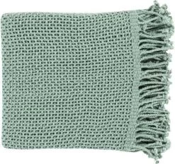 Surya Tibey Aqua 50"x70" Throw Blanket