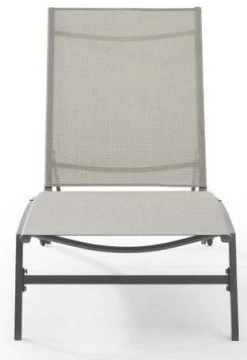 Crosley Furniture® Weaver Light Gray/Matte Black Chaise Lounge