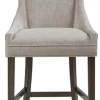 Olliix By Madison Park Signature Ultra 25.5" Cream Upholstered Counter Stool