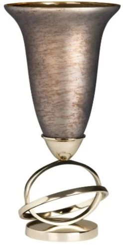 Crestview Collection Aubergine Silver Medium Sculptural Votive Holder