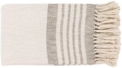 Surya Chamonix Taupe 50"x60" Throw Blanket