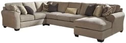 Benchcraft® Pantomine 4-Piece Driftwood Left-Arm Facing Sectional With Chaise And Armless Sofa