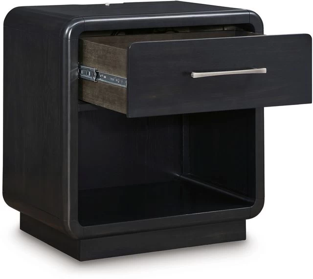 Signature Design By Ashley® Rowanbeck Black Nightstand - Image 2