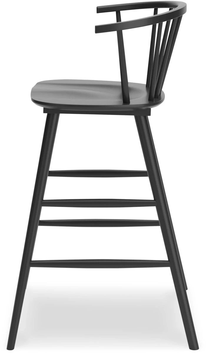 Signature Design By Ashley® Otaska 2-Piece Black Bar Height Stool - Set Of 2 - Image 5