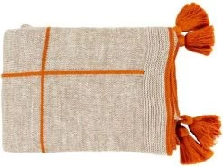 Surya Fleck Burnt Orange/Camel 50"x60" Throw Blanket