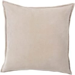 Surya Cotton Velvet Beige 20"x20" Pillow Shell