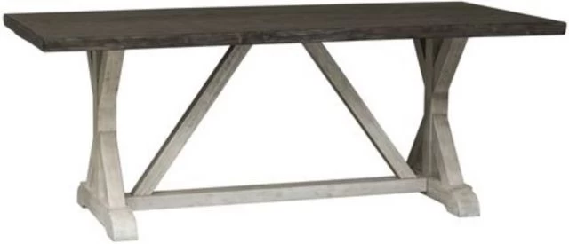 Liberty Willowrun Weathered Gray Trestle Table