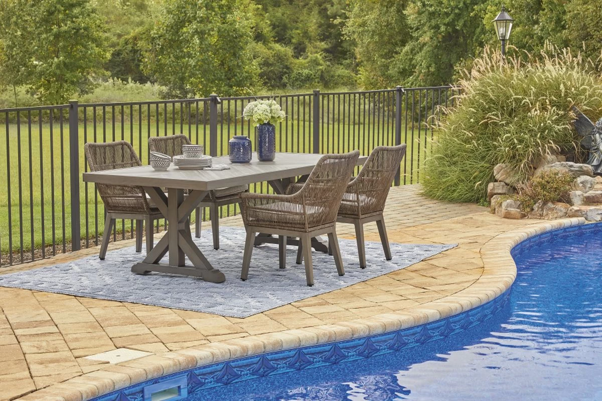 Signature Design By Ashley® Beach Front Beige Outdoor Dining Table - Image 5