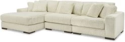 Signature Design By Ashley® Lindyn 3-Piece Ivory Sectional With Chaise